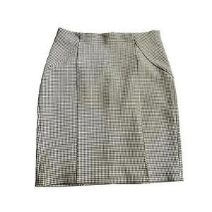 BANANA REPUBLIC HOUNDSTOOTH SKIRT•SIZE 10 PETITE•PREOWNED GREAT CONDITIO…